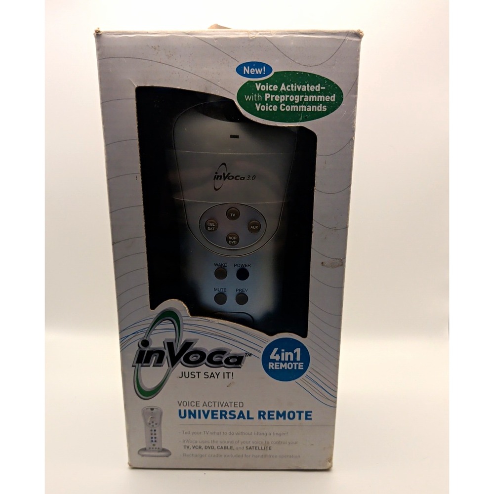 inVoca 3.0 Voice Control 4-in-1 Universal Remote Wireless 10m+ Gray